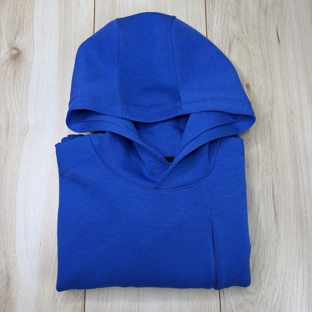 VRST Performance Hoodie Sweater Mens Small Blue Thick Knit Zip Pockets